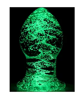 Lucent Glow In The Dark Glass Butt Plug