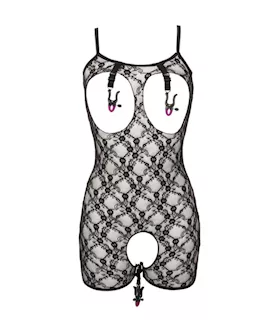 Bad Kitty Bizzare Clamp Crotchless Body Suit