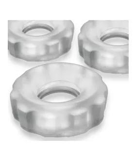 Super Huj 3-pack Cockrings Clear Ice