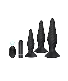 Amore Candy Remote Controlled Vibrating Butt Plug Set