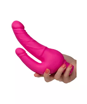 Rechargeable Power Stud Over & Under Double Dildo Vibrator
