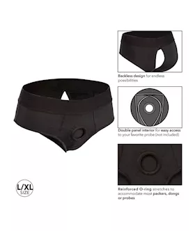 Her Royal Harness Backless Brief  L/xl