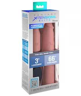 Fantasy X-tensions Elite Sleeve With 3 Inch Vibrating Plug