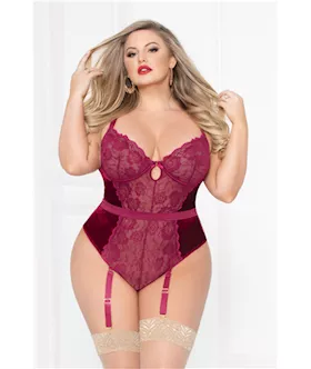 Smooth Like Velvet Teddy 10951x Wine 3x/4x (H)
