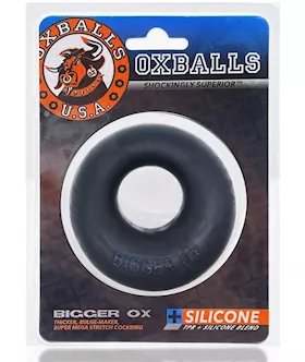 Bigger Ox Thicker Bulge Maker Super Mega-stretch Cockring Black Ice