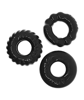 Bonemaker 3-pack Boner Cockring Kit Black