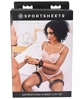 Saffron Thigh And Wrist Cuff Set