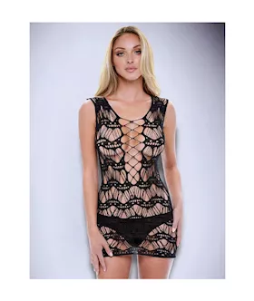 Corset Front Lace Mini Dress