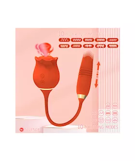 Amore Rose Tail Thrusting Suction Vibrator