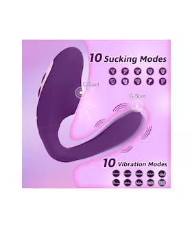 Amore Axelo Double Prong Couples Suction Vibrator With Remote