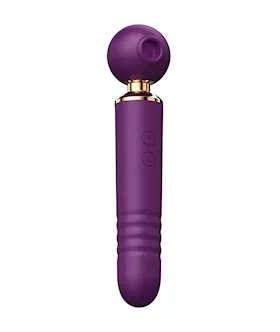 Amore Glamour Suction Tapping Thrusting Wand Vibrator