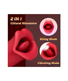 Ruby Lips Biting Vibrator