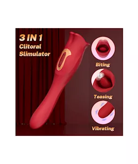 Ruby Lips Double Ended Biting Vibrator