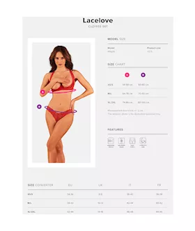 Obsessive Lacelove Cupless Bikini Set