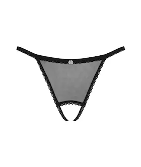 Obsessive Celia Noir Crotchless Thong 
