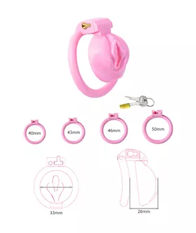 Sissy Faux Vulva Chastity Cage