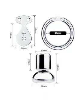 Teardrop Hex Locked Inverted Chastity Cage