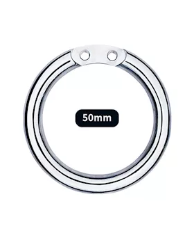 Full Circle Hex Locked Steel Inverted Chastity Cage