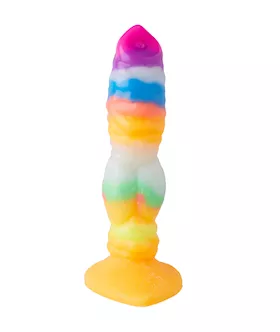 Wild Outlandish Alien Glow In The Dark Knotted Fantasy Dildo