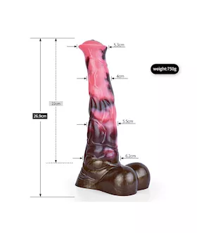 Wild Enticing Roan Thoroughbred Fantasy Dildo With Balls