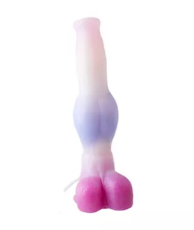 Wild Brawny Colt Knotted Squirting Fantasy Dildo With Balls