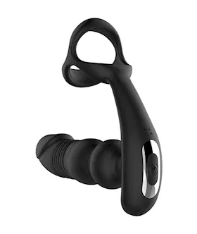 Remote Control Thrusting Anal Beads With Cock Ring