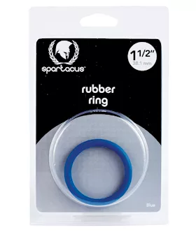 Spartacus 15quot Rubber Cock Ring  Blue