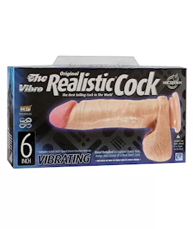 Vibrating 6" Realistic Cock - Flesh