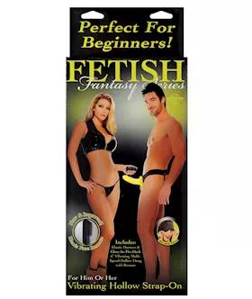 Fetish Fantasy Series For Him Or Her Vibrating Hollow Strap On - Glow In The Dark