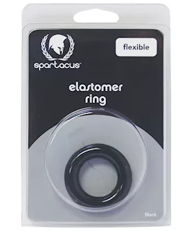 Spartacus Elastomer Relaxed Fit Cock Ring - Black
