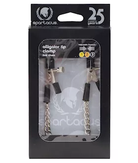 Spartacus Adjustable Alligator Nipple Clamps wLink Chain