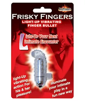 Frisky Finger Light Up Vibrating Finger Bullet  Clear
