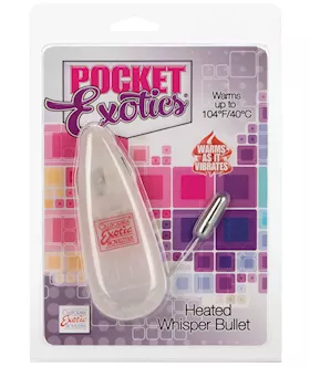 Pocket Exotics Heated Whisper Bullet  Silver
