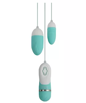 Gigaluv Dual Vibra Bullets - 10 Functions Tiffany Blue