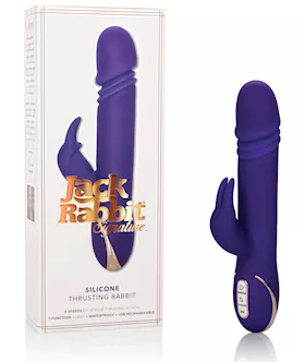 Jack Rabbit Signature Silicone Thrusting Rabbits - Purple