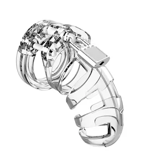Shots Man Cage Chastity 35quot Cock Cage Model 2  Clear