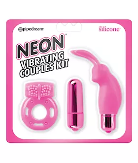 Neon Luv Touch Vibrating Couples Kit  Pink