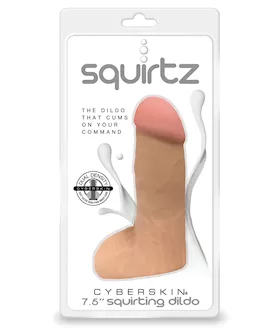 Squirtz Cyberskin 7.5" Squirting Dildo - Flesh