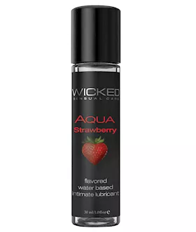 Wicked Sensual Care Aqua Water Based Lubricant  1 oz Strawberry
