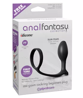 Anal Fantasy AssGasm Cockring Beginners Plug  Black