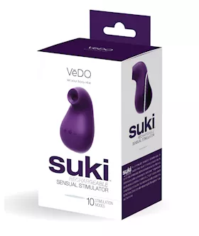 VeDO Suki Rechargeable Vibrating Sucker Deep Purple