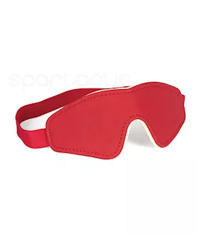 Spartacus PU Blindfold wPlush Lining  Red