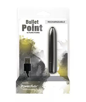 Bullet Point Rechargeable Bullet  10 Functions Black