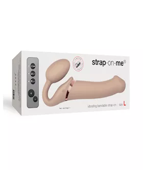 Strap On Me Vibrating Bendable Strapless Strap On Large - Vanilla