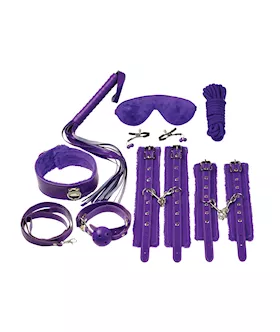 Plesur Everything Bondage 12 Piece Kit - Purple