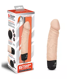 Powercocks 65quot Realistic Vibrator  Ivory