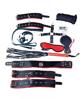 Plesur Deluxe Bondage Kit  BlackRed