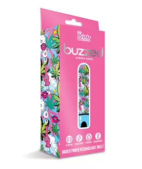 Buzzed 35quot Rechargeable Bullet  Stoner Chick Blue