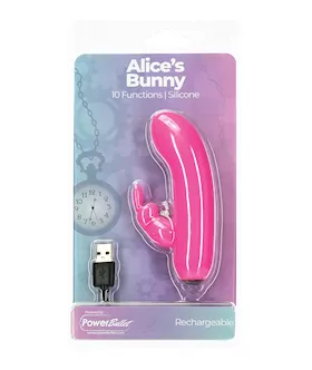 Alice039s Bunny Rechargeable Bullet wRabbit Sleeve  10 Functions Pink