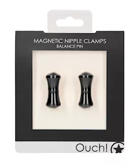 Shots Ouch Balance Pin Magnetic Nipple Clamps  Black